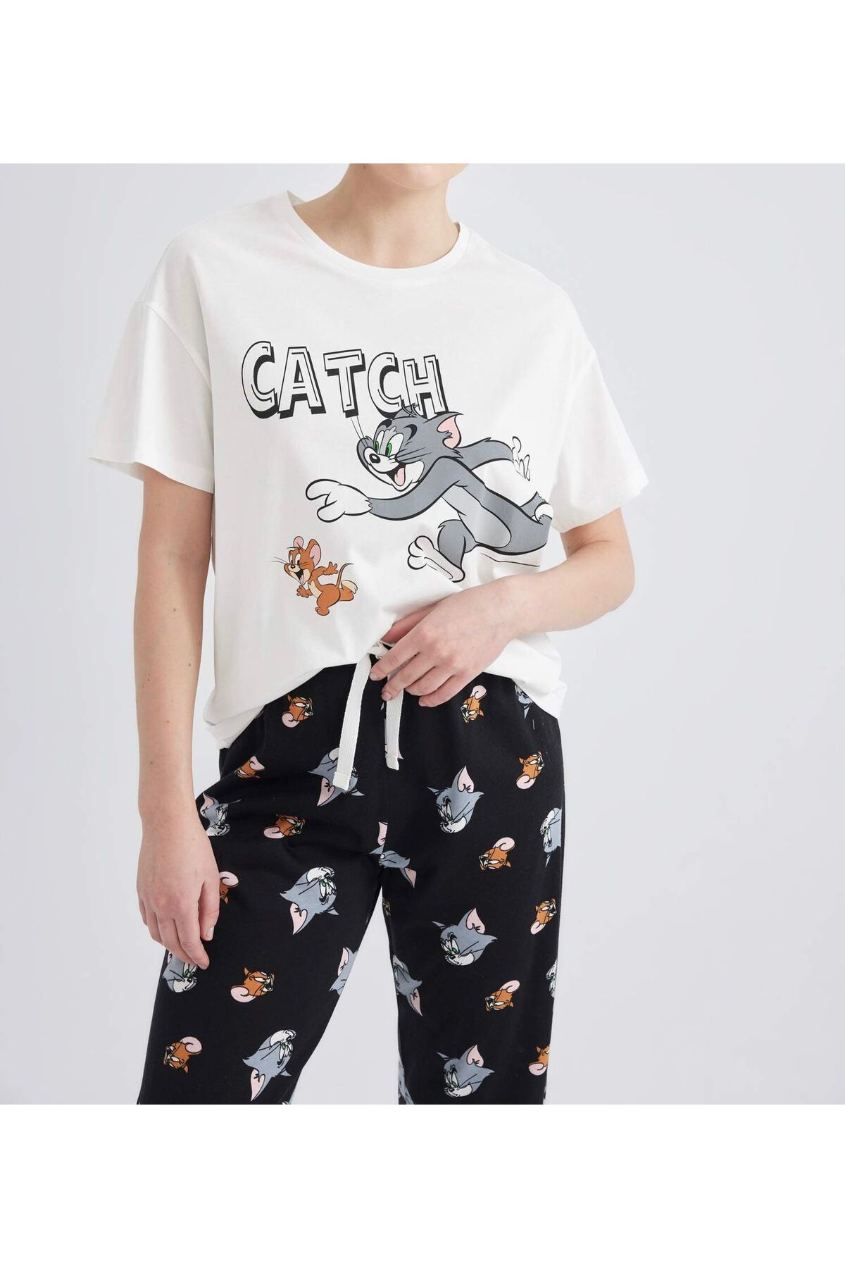 MODA Tom ve Jerry Pamuklu Pijama Takımı