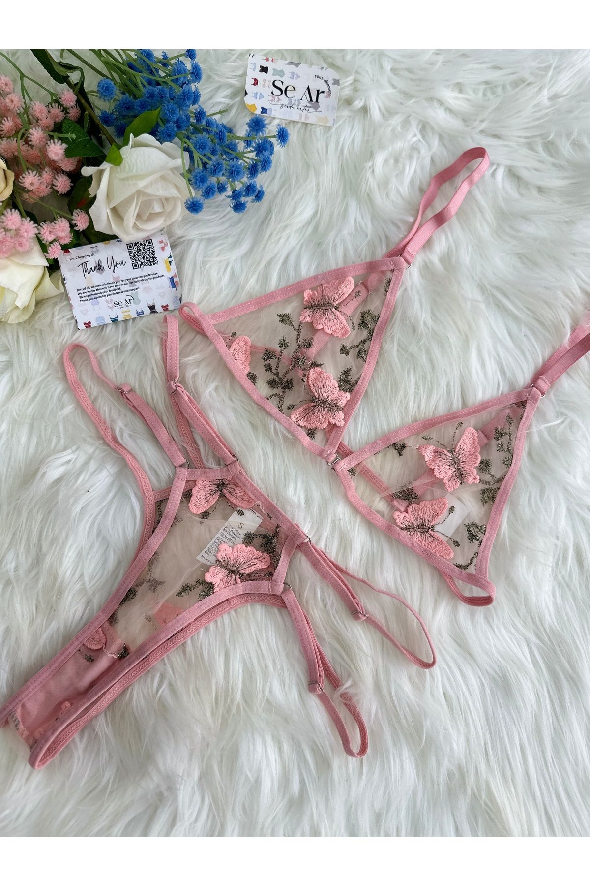 SEAR LİNGERİE Golden Lace – Dantel Detaylı Bralet & Külot Takımı