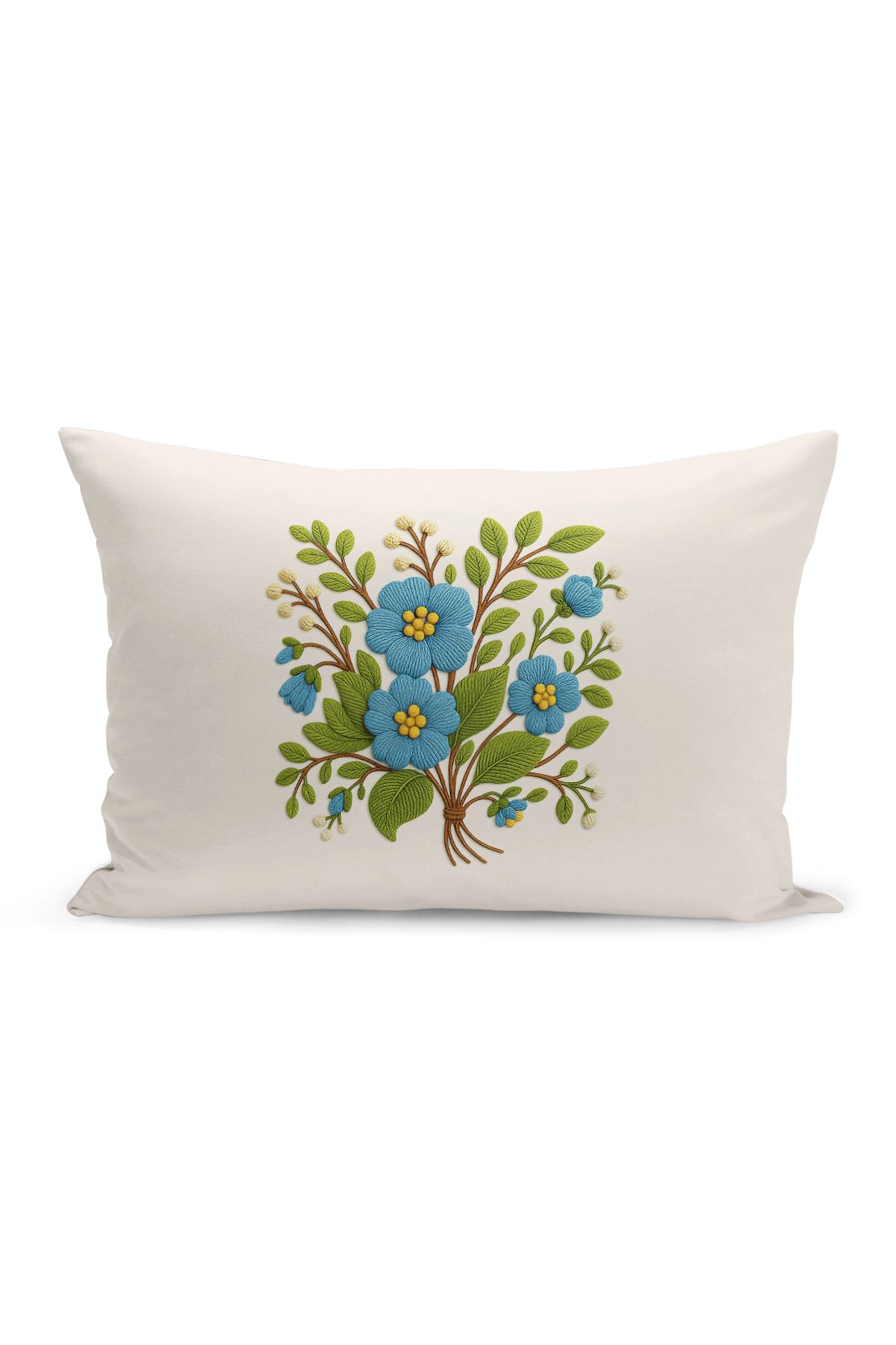 Bertille Home-Set de 3 huse de pernă cu imprimare digitală pe două părți (aspect de broderie cu model de puncție) 5
