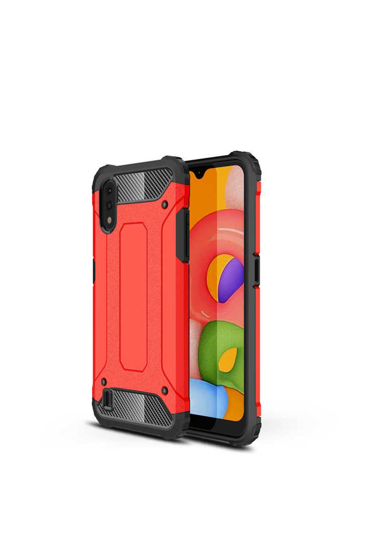 System Com Galaxy A01 Kılıf Zore Crash Silikon Kapak