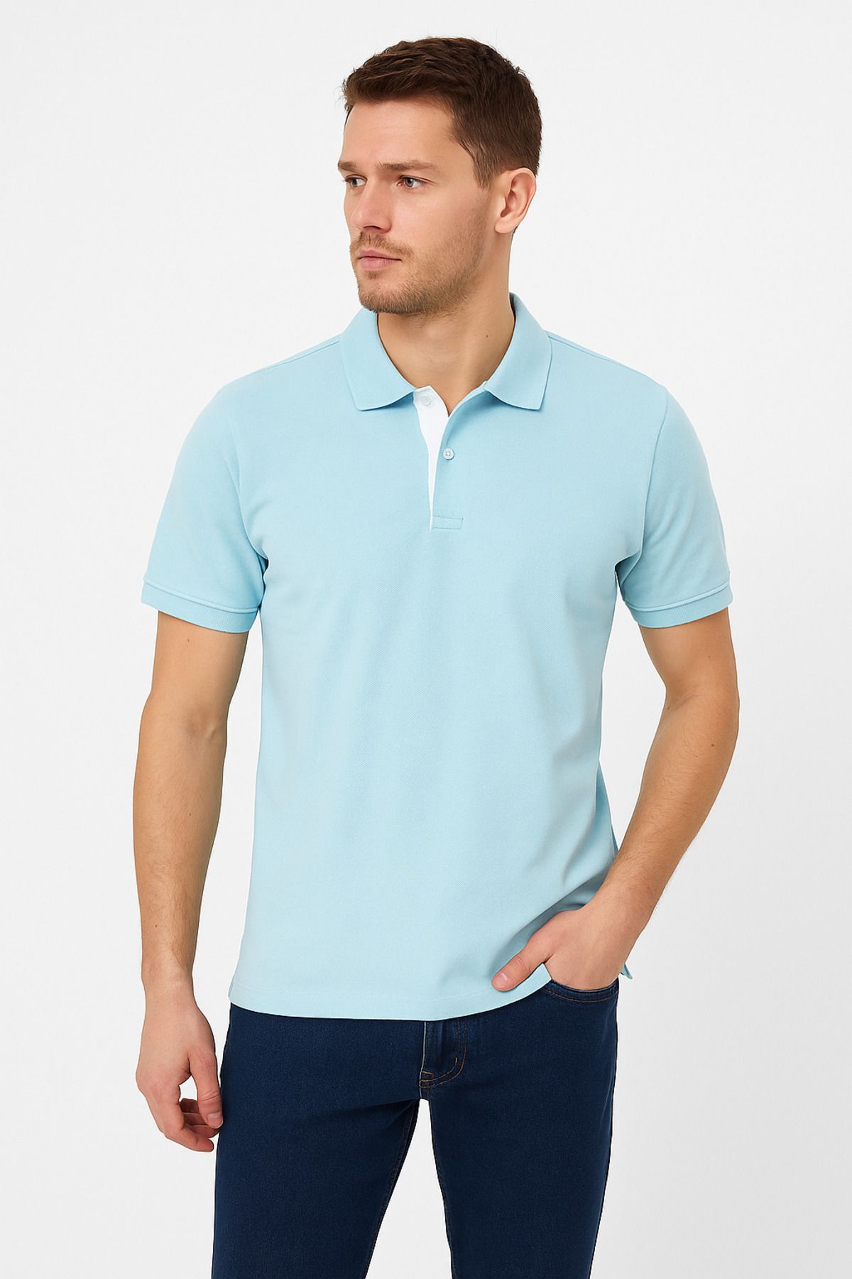 UOMOPARK 2127-2 Cool Touch Polo Erkek Regular Fıt Yazlık Tişört
