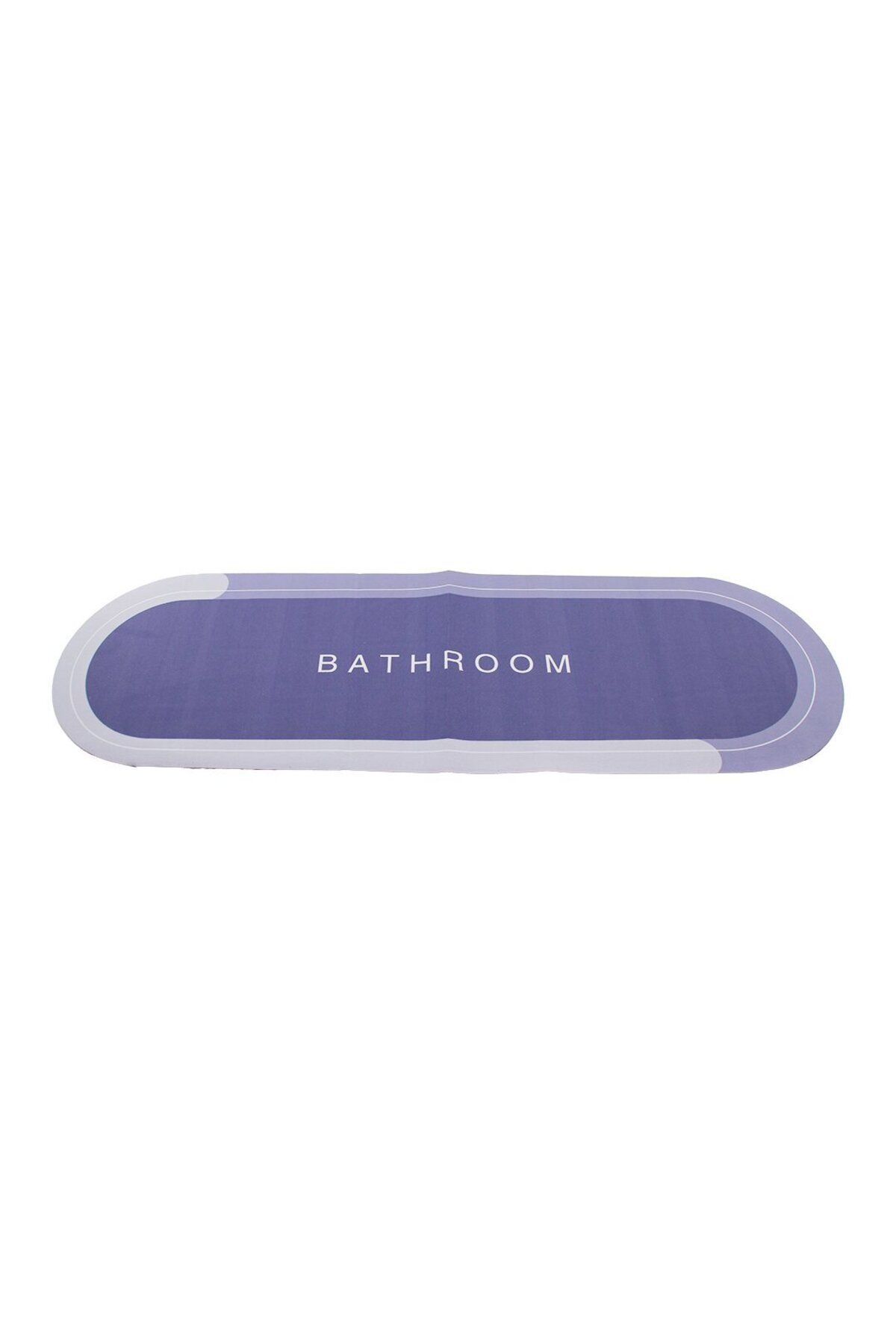 Zayla OVAL DÜZ RENKLİ SU EMİCİ - SİHİRLİ BANYO PASPASI ELASTİK 116 X 37.5CM (5165)