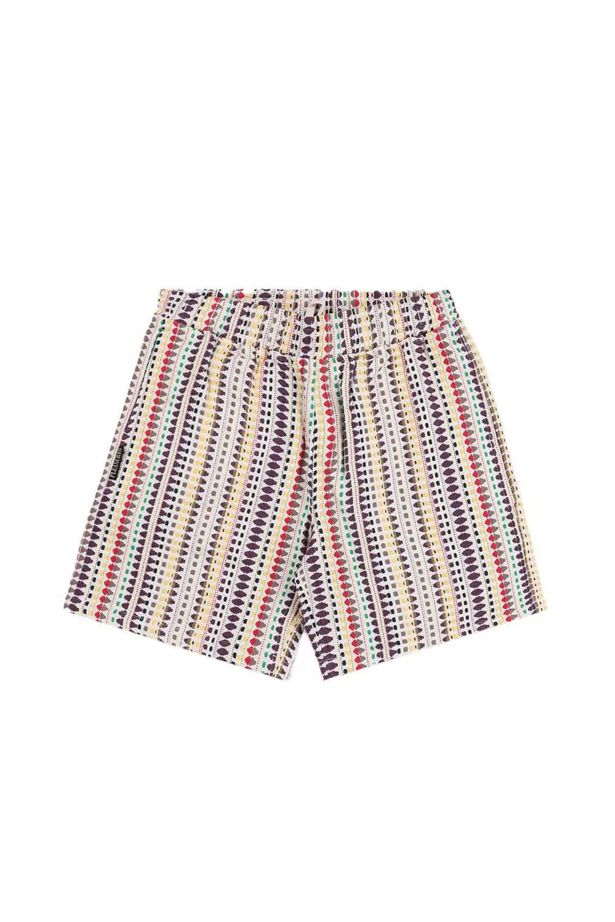 American Rag Cie Stitch Şortlar - Krem Renk, Polyester, Tam Bedene Uygun