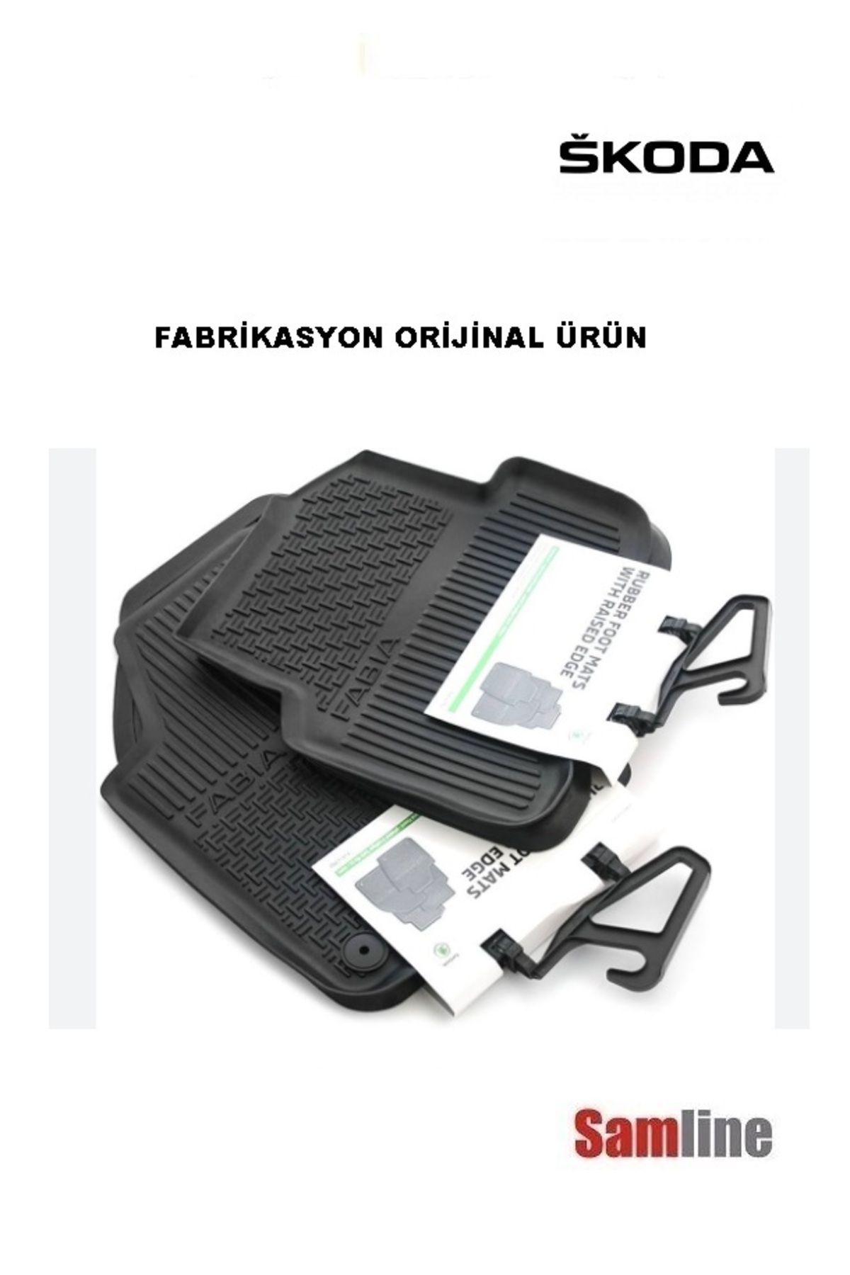 Samline Skoda Fabıa III HB (2015-2020) Paspas Takımı (3D) Fabrikasyon Orijinal 6V0061551-6V1061551