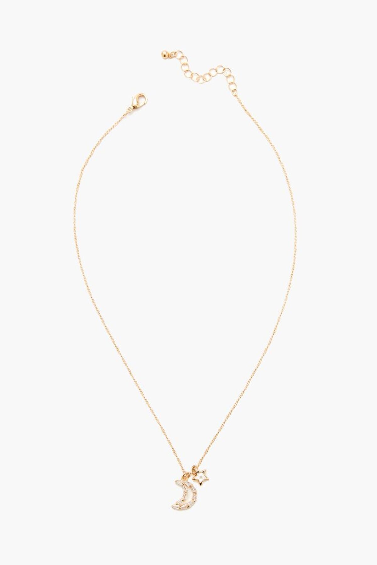 Forever 21 Taşlı Yıldız ve Ay Charmlı Kolye