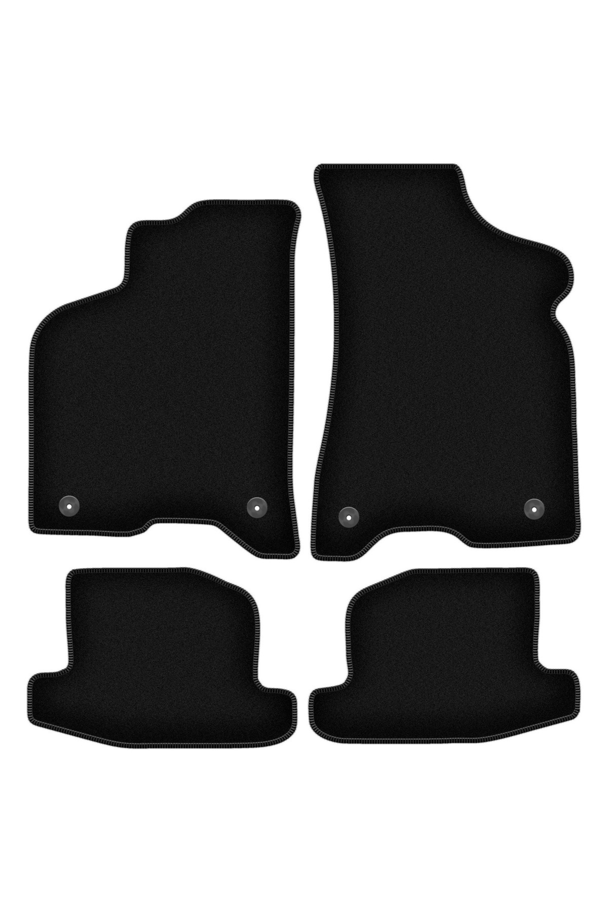 shumee Covorașe Basic Negre Din Velur Pentru: Seat Arosa Hatchback (1997-2005) - One Size