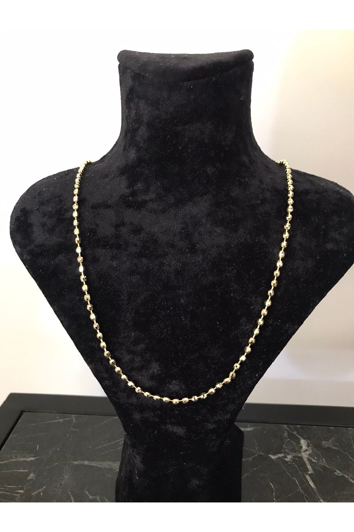 shop GOLD DORİKA PARLAK TAŞLI KOLYE KARARMAZ IŞILTILI