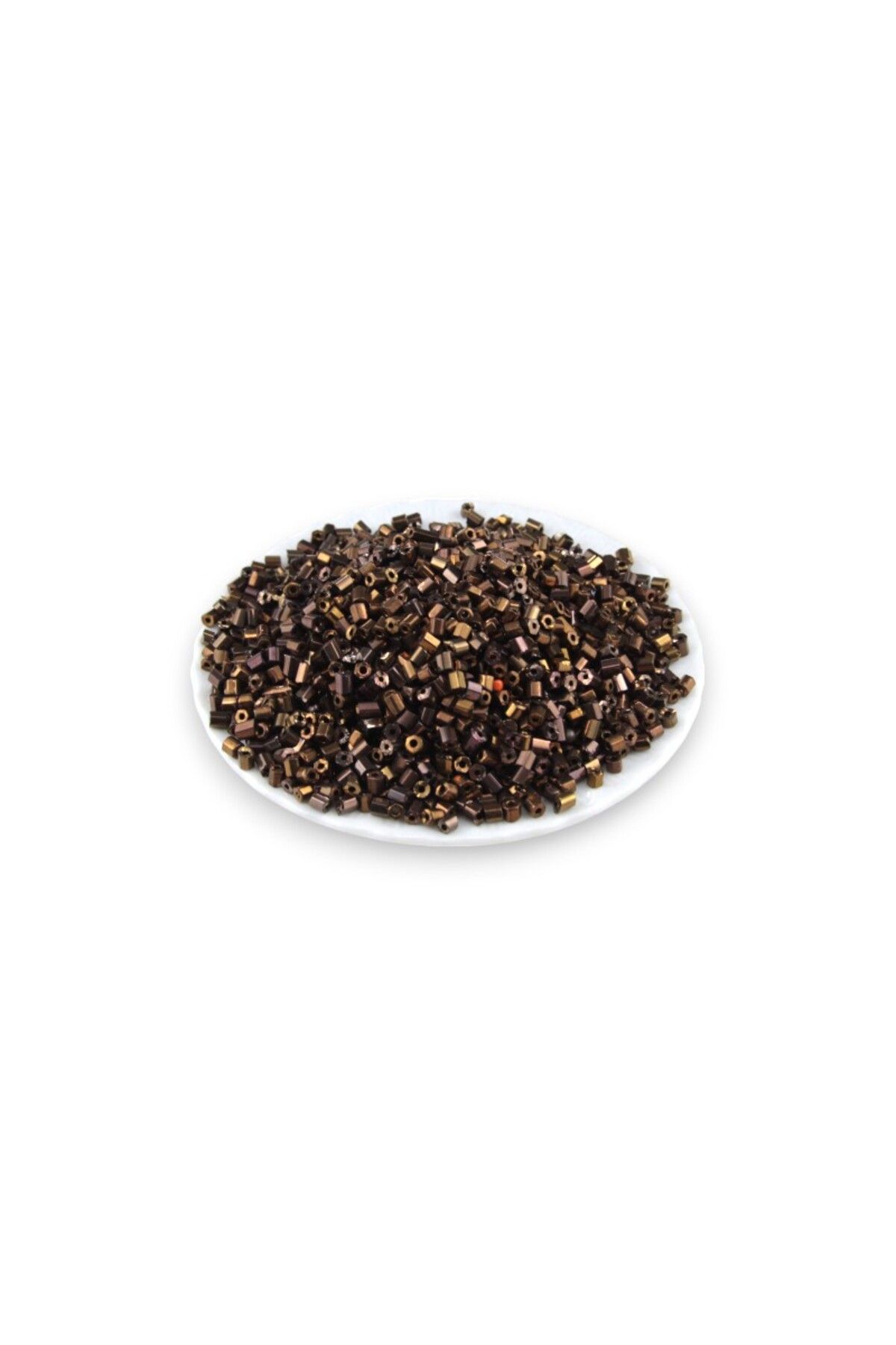 Serhat Aksesuar ve El İşçilik Kahve Kaplama 5x4 mm Büyük Kesme Boncuk 50 Gr