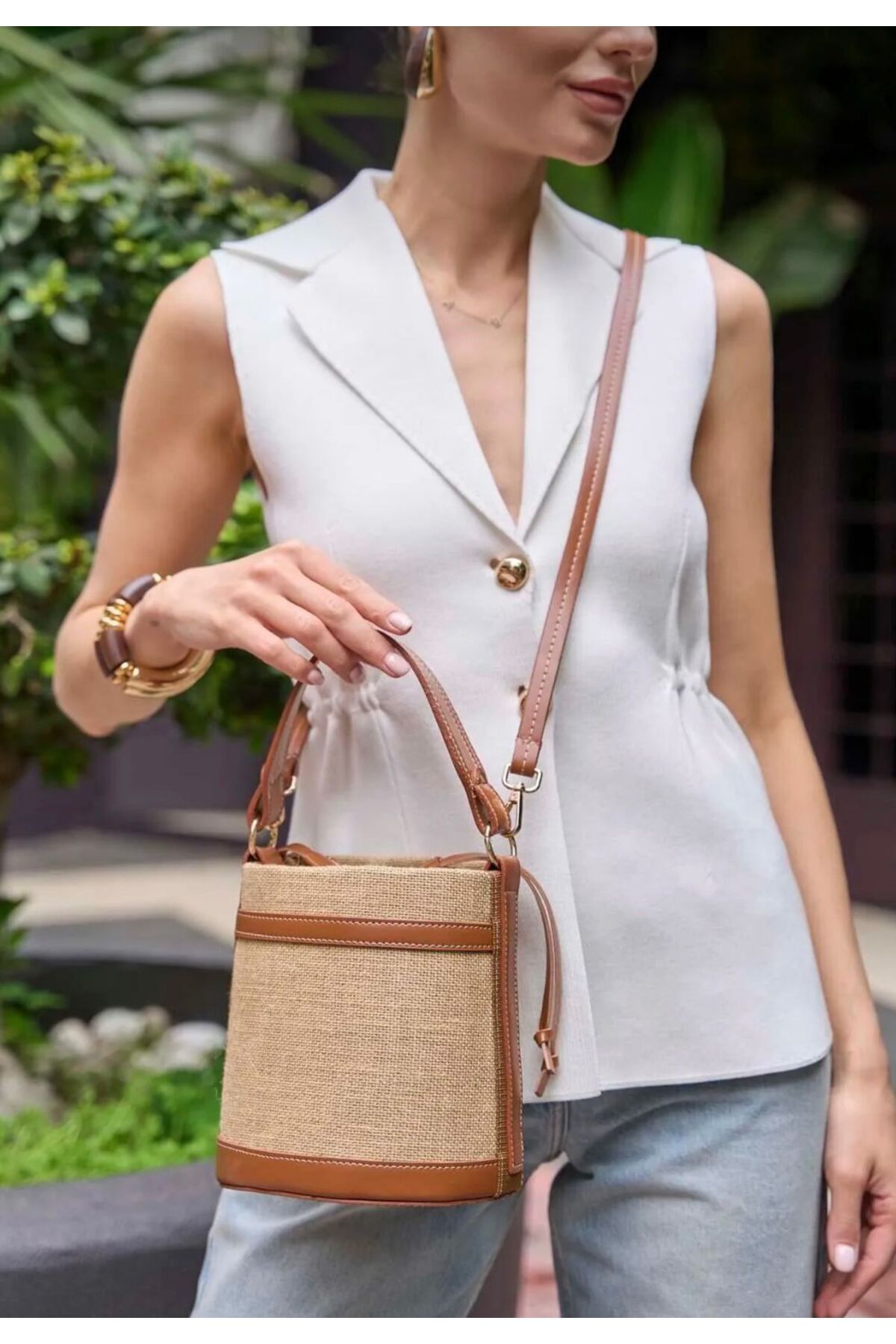 bag KADIN TASARIM HASIR TABA EL VE OMUZ ÇAN