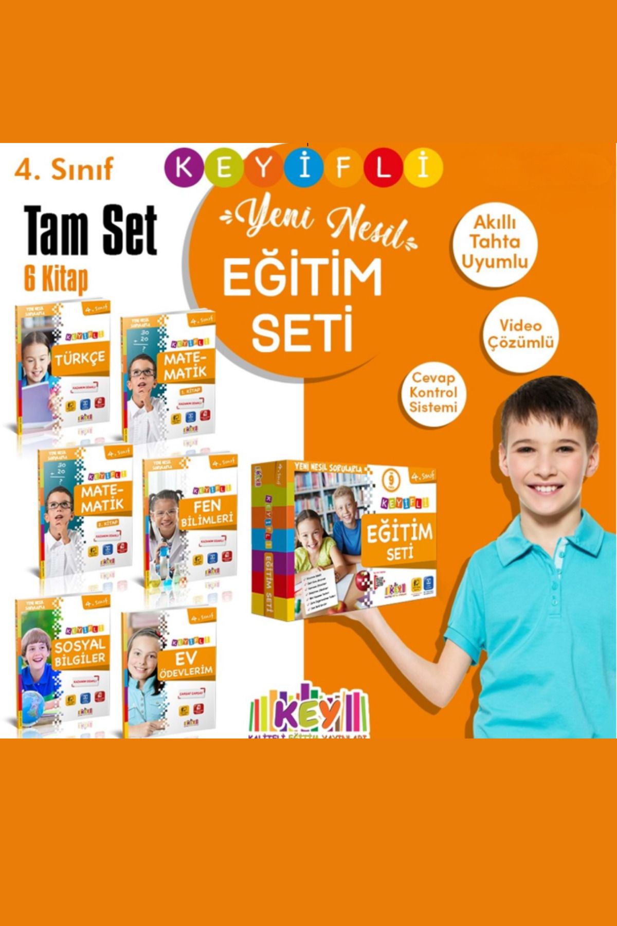 Kaliteli Eğitim Yayınları KEY Yayınları 4. Sınıf Kaliteli Eğitim 9'lu Seti