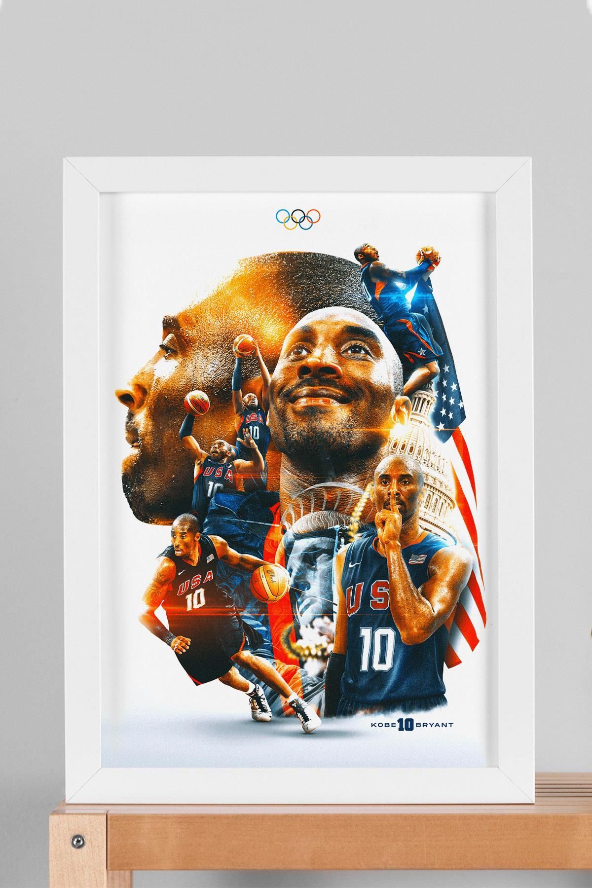 Saturn Kobe Bryant Çerçeveli Tablo - Basketbol NBA Posteri Tablo