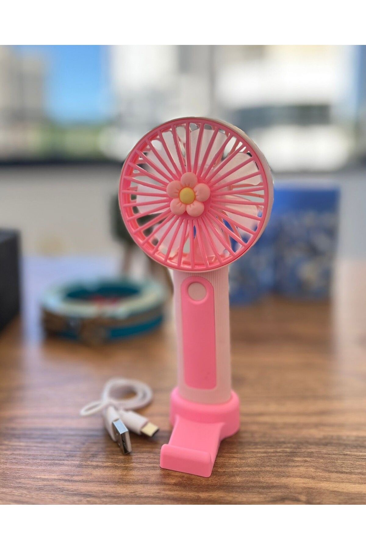 mihi hediyelik 3 kademeli Fan Mini Vantilatör Klima Güçlü Serinletici Taşınabilir Şarjlı Masa Üstü Sessiz Standlı