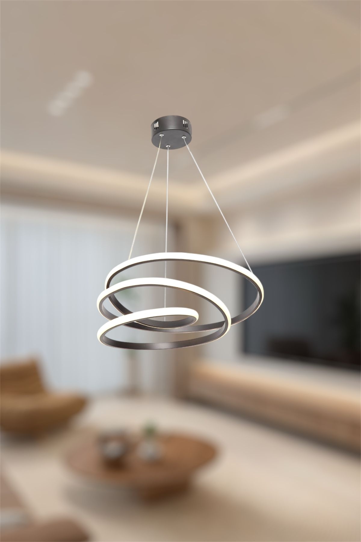 EYSHOP Modern Space Model Renk (beyaz&sarı&günışığı) Led Avize
