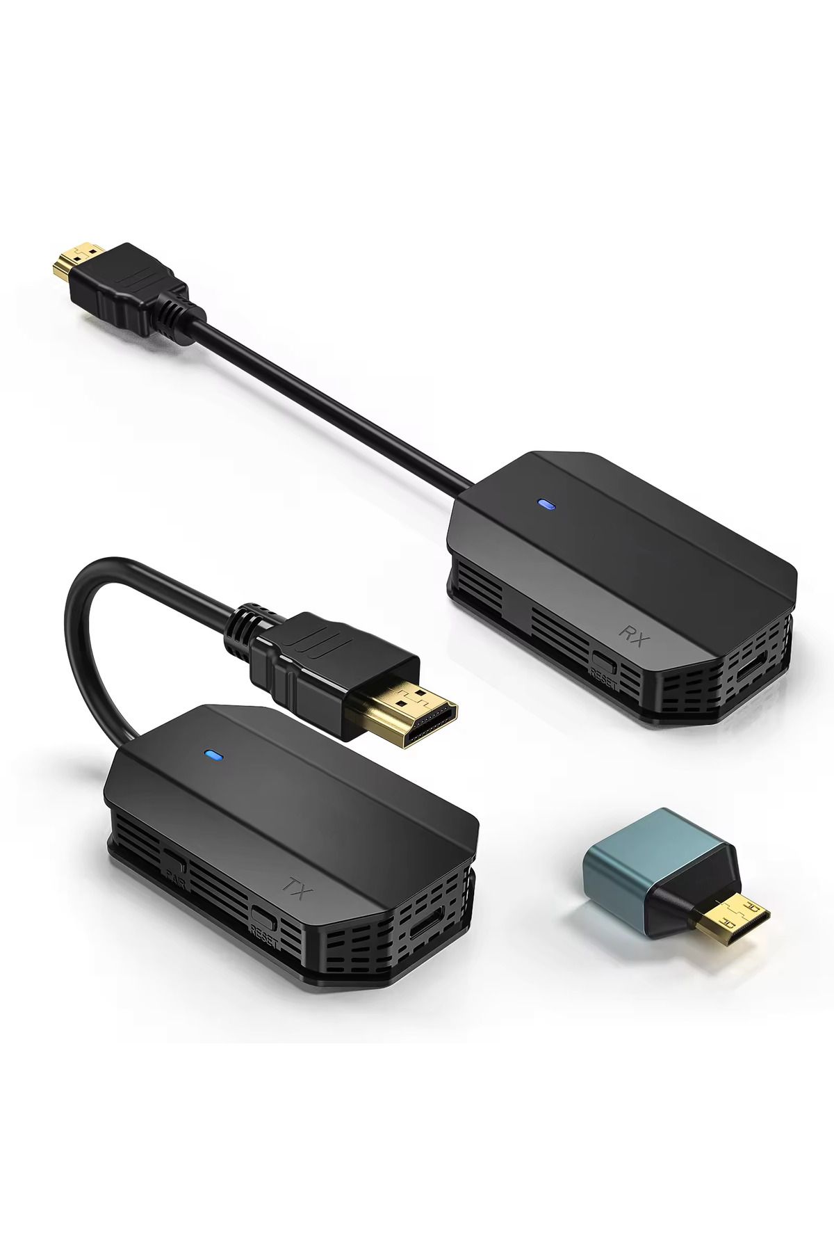 Clavi-HDMI wireless extender adapter set with transmitter and receiver, Full HD, 1080p, 60Hz 3