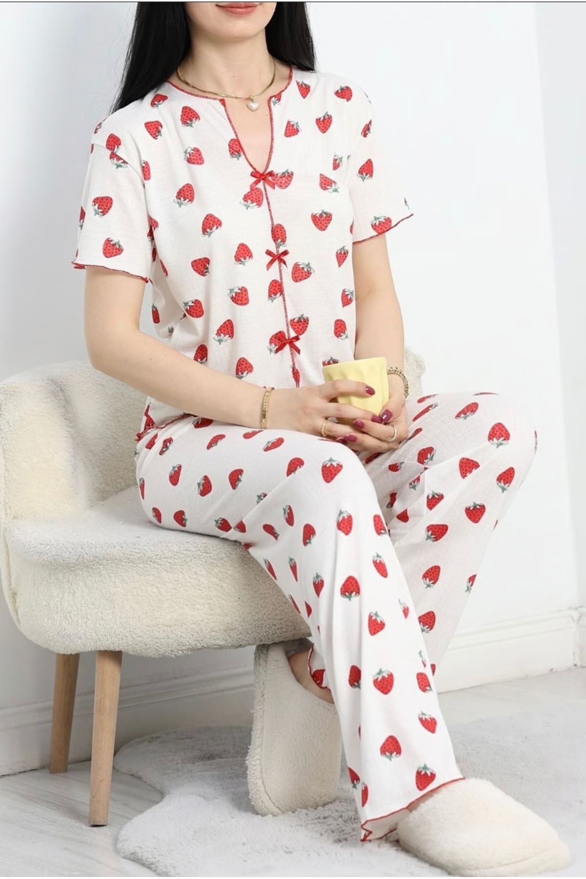 RED VELVET 🍓 ÇİLEK 🍓 PİJAMA 🍓TAKIMI🍰