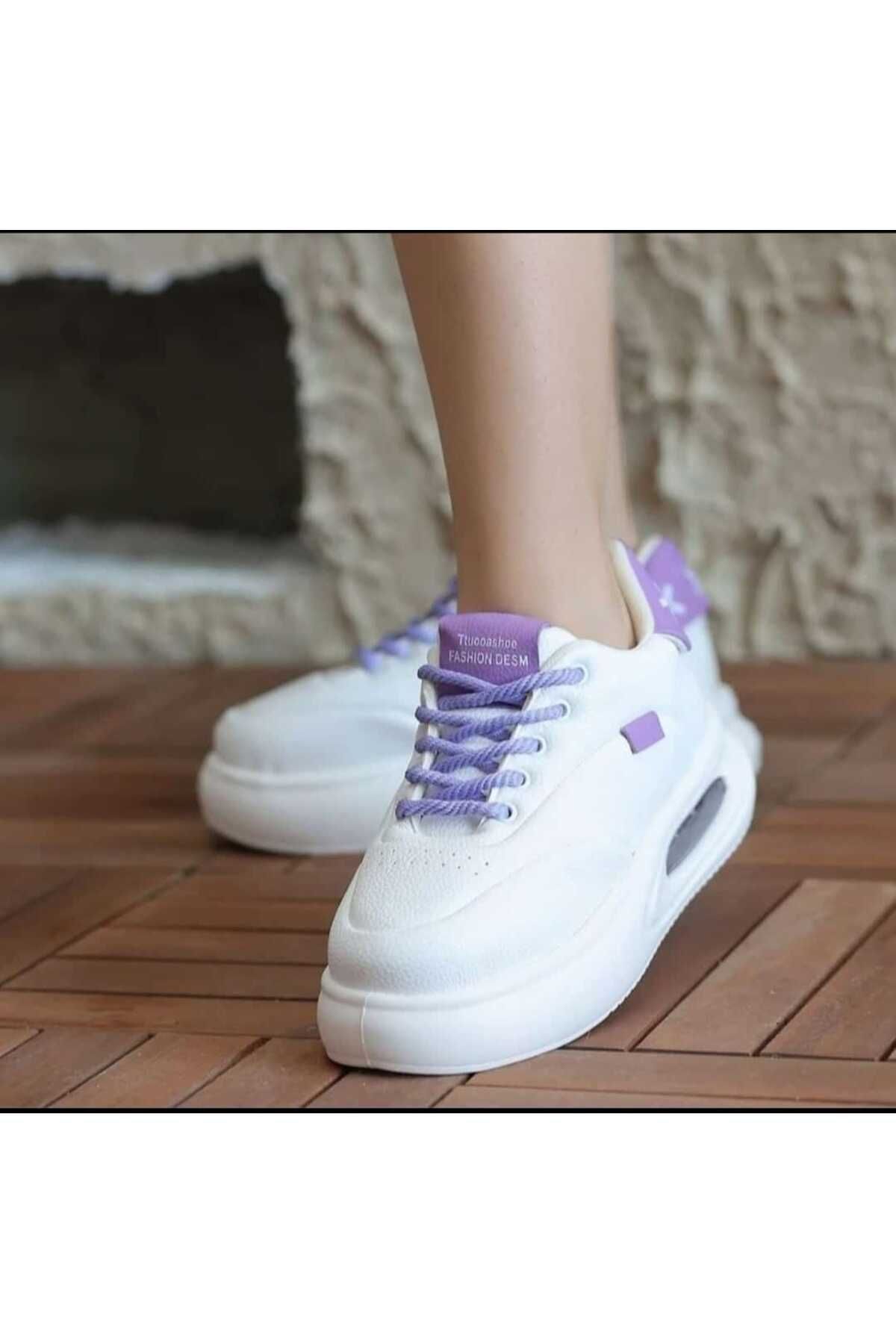 Registan Shoes Dar Kalıp Kadın Yüksek Taban Taşlı Spor Ayakkabı