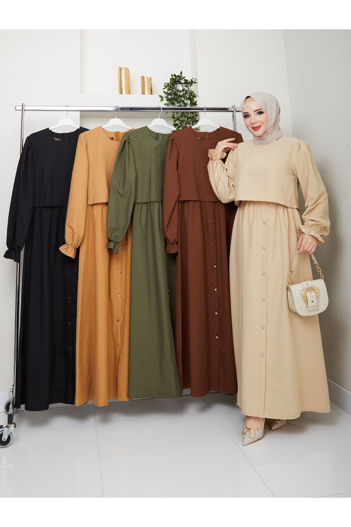 RACE FASHİON Karla Kumaş Elbise RC1059