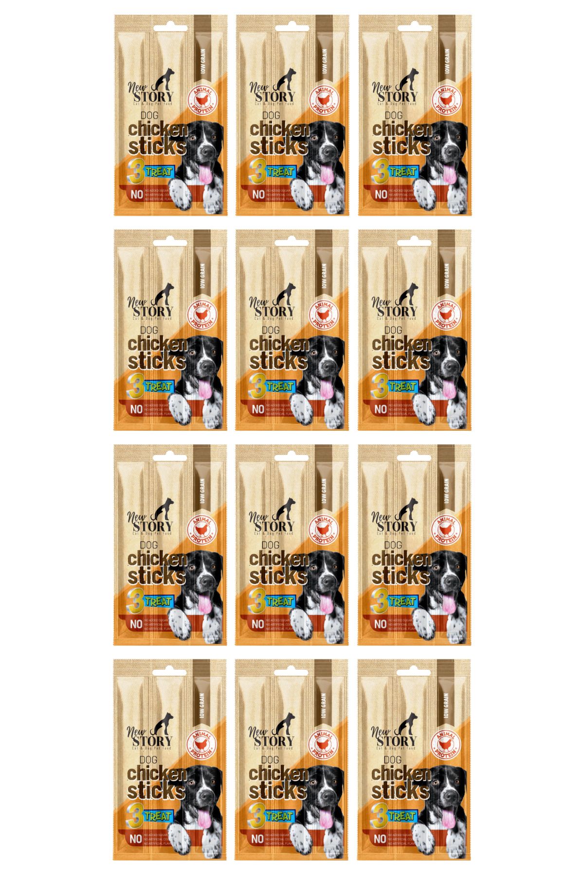 New Story Dog Chicken Stick 12 Adet 3x11Gr. Tavuklu, Çubuk, Köpek Ödül Maması