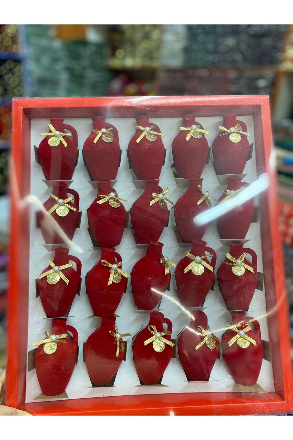 SİON Butik & Event Kına Gecesi Hediyeliği, Kırmızı Testi Kına, 20 Adet