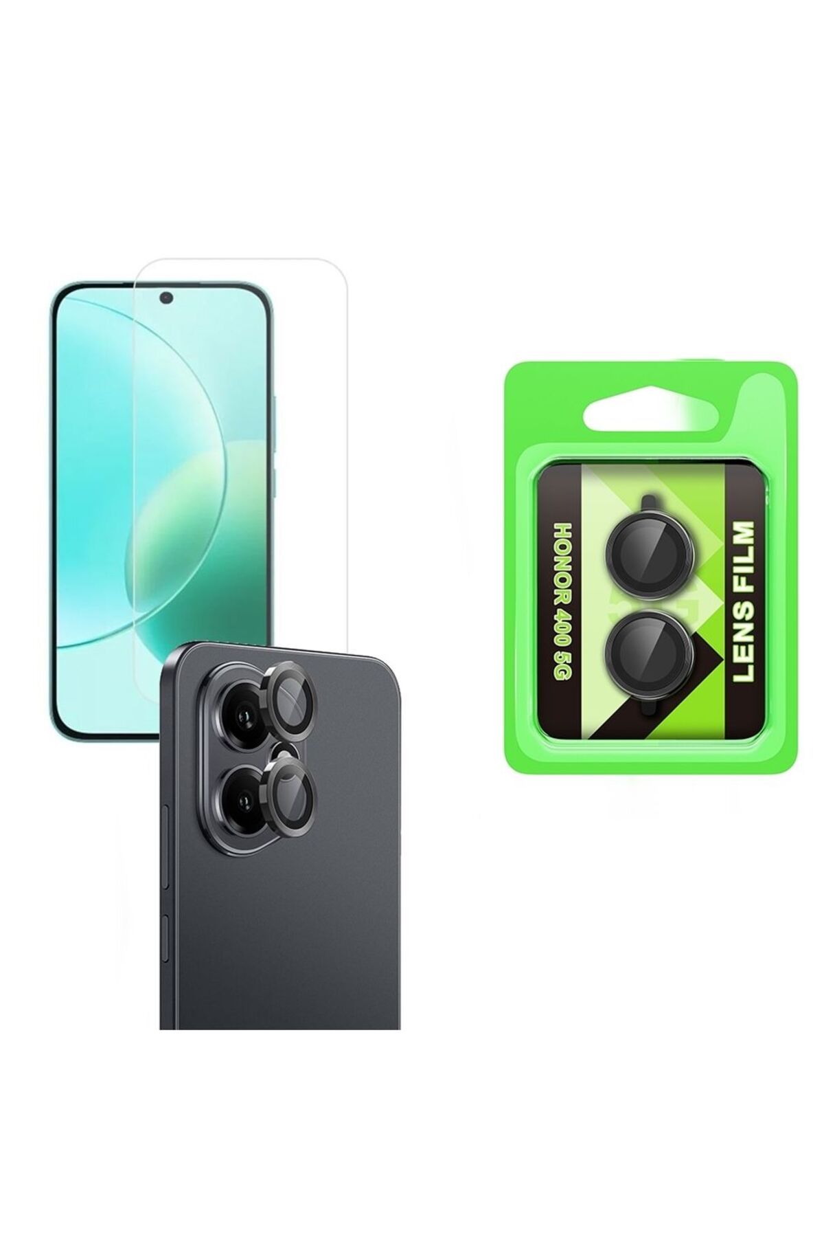 KılıfShop Honor 400 Ekran Koruyucu Kamera Lens Koruyucu