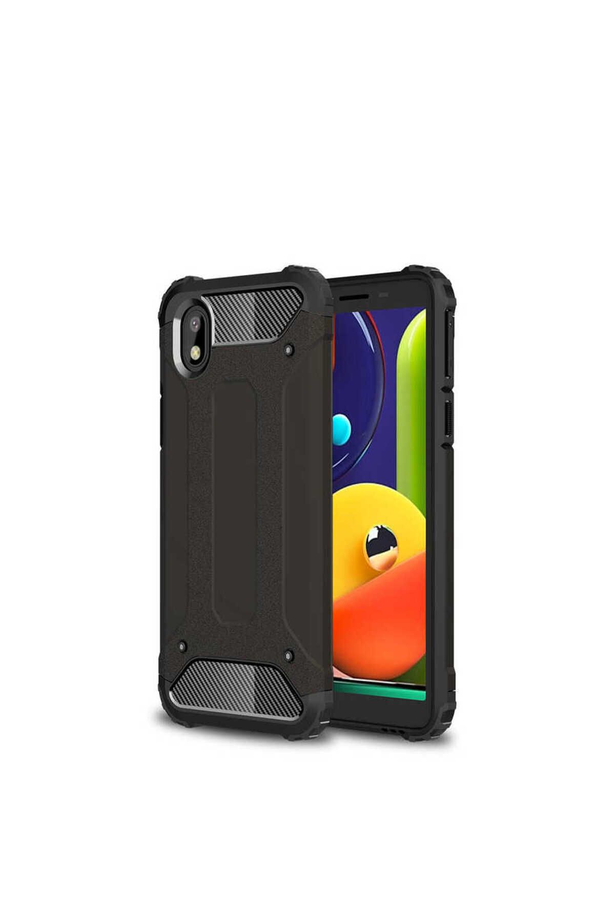 System Com Galaxy A01 Core Kılıf Zore Crash Silikon Kapak