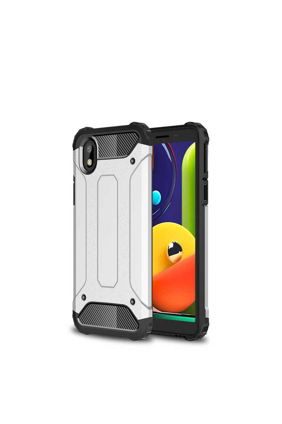 System Com Galaxy A01 Core Kılıf Zore Crash Silikon Kapak