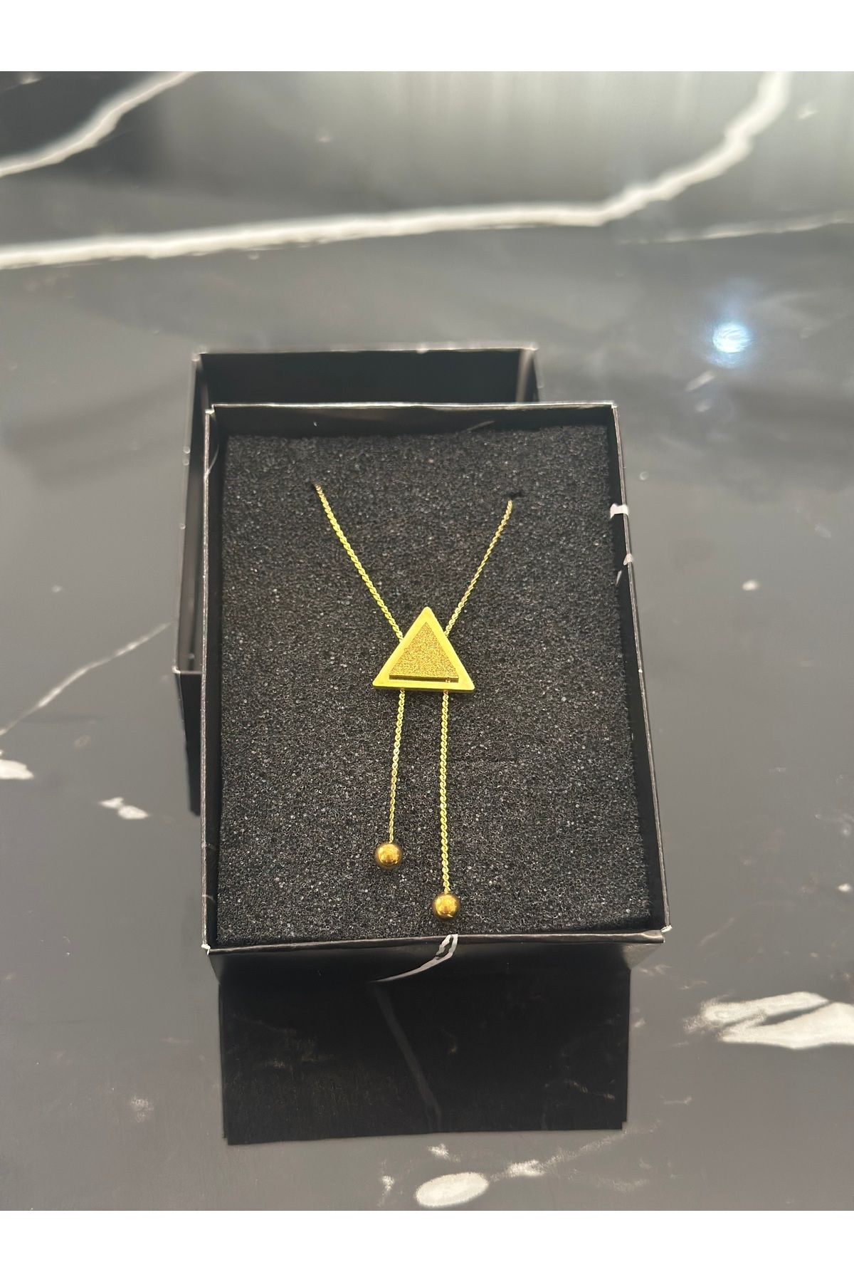 staınless steel Üçgen Model Çelik Kolye