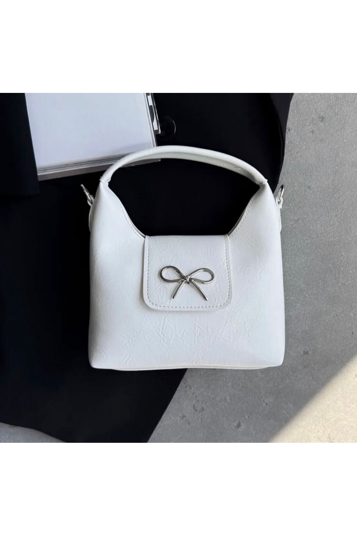 bag Kadın fiyonk detaylı mini el ve omuz çantası