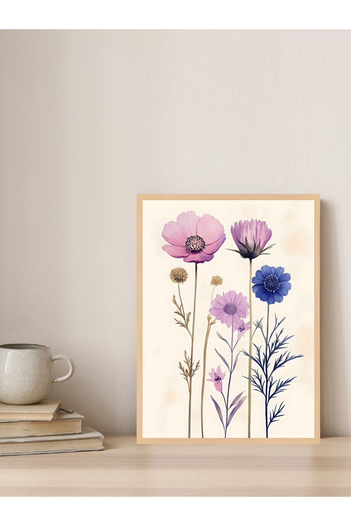 Tuba Decor Tek parça Ahşap Çerçeve Görünümlü MDF Tablo