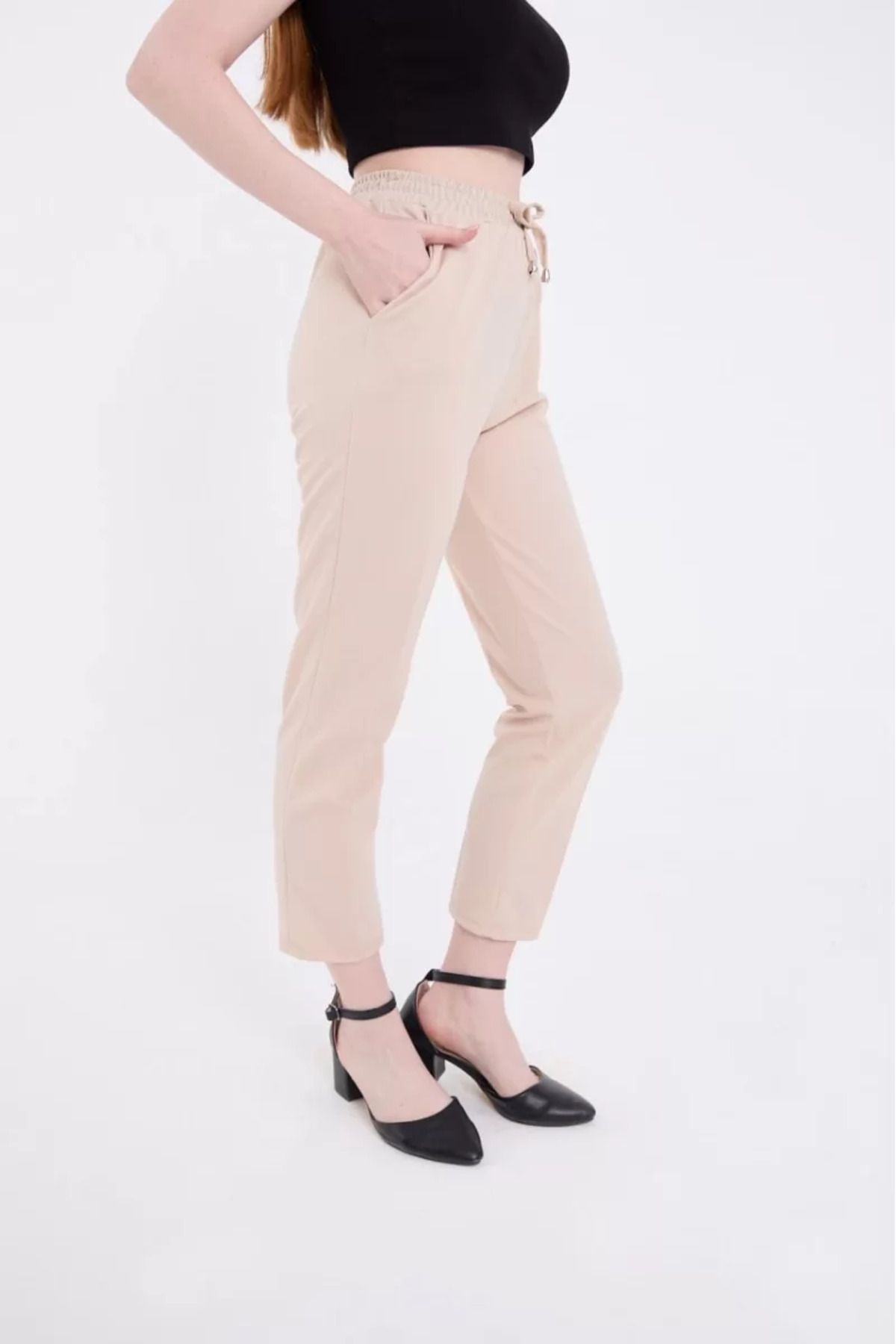 ruum fashions Kadın Tam Kalıp Basic Eşofman Pantolon