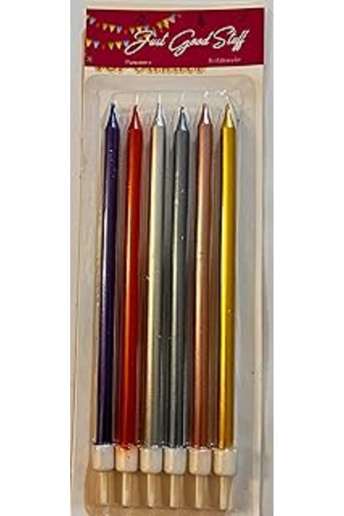 ASİTAN 15 Cm Doğum Günü Mumu 6 Adet (Farklı Renklerde)
