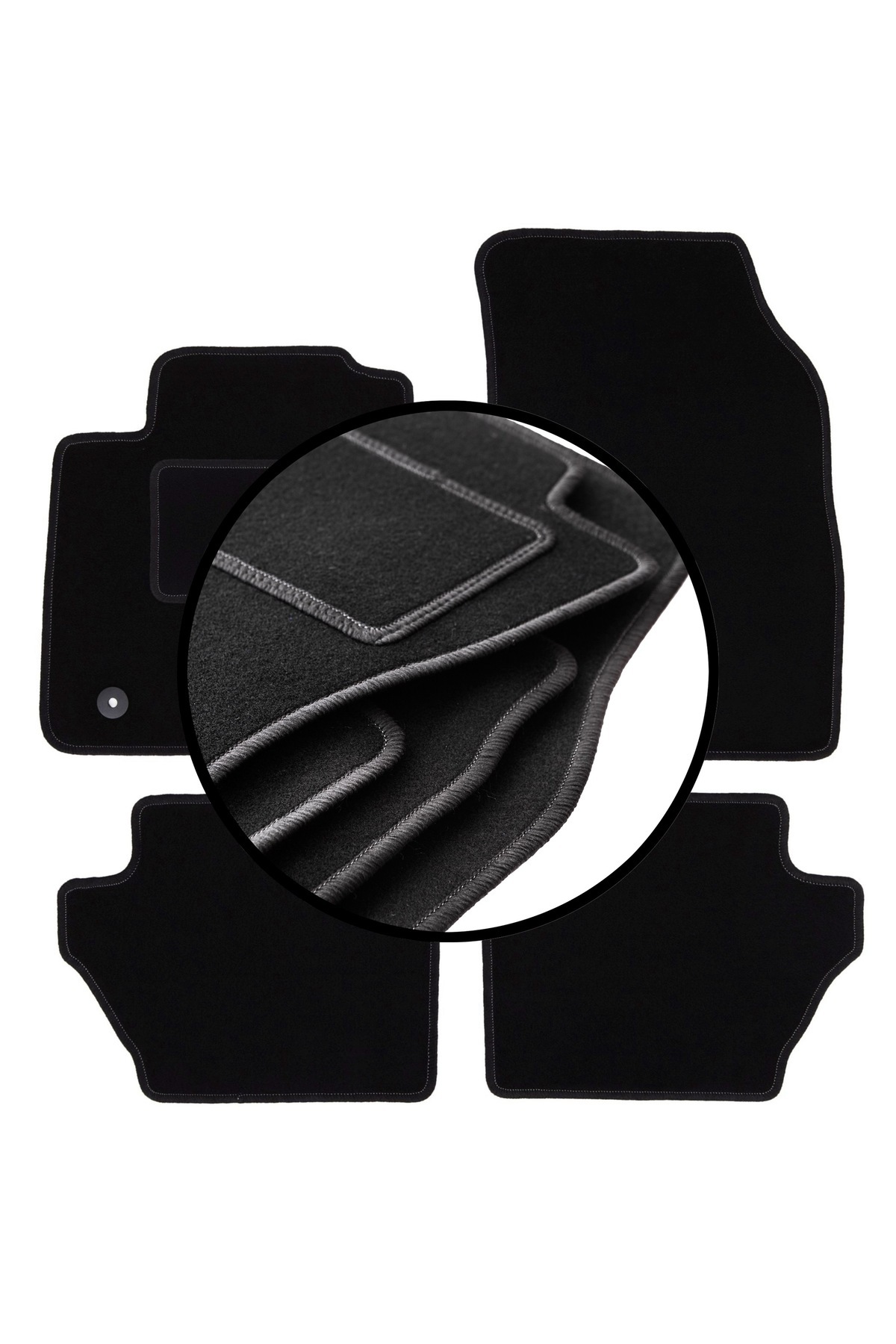 shumee Set Complet De Covorașe Velur Pentru: Ford Fiesta Mk7 Hatchback (2011-2017) - One Size