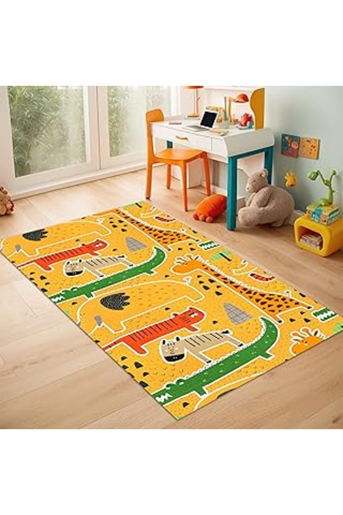 Genel Markalar Depoba Funs Şönil Kaymaz Pamuk Tabanlı Yıkanabilir Çocuk Halısı 160X230