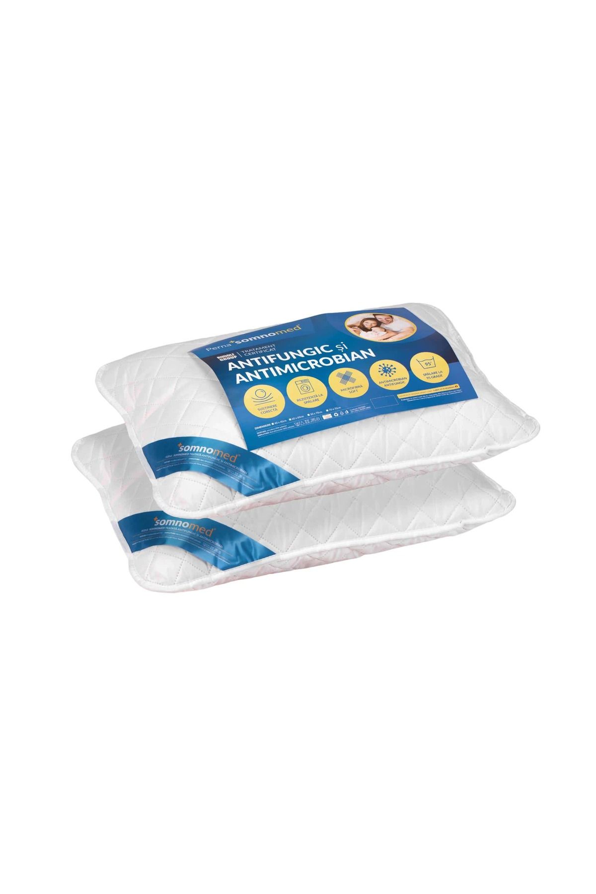 Somnart-Set of 2 Somnomed Somnart pillows, 50x70 cm, Antimicrobial, washable at 95°C 5