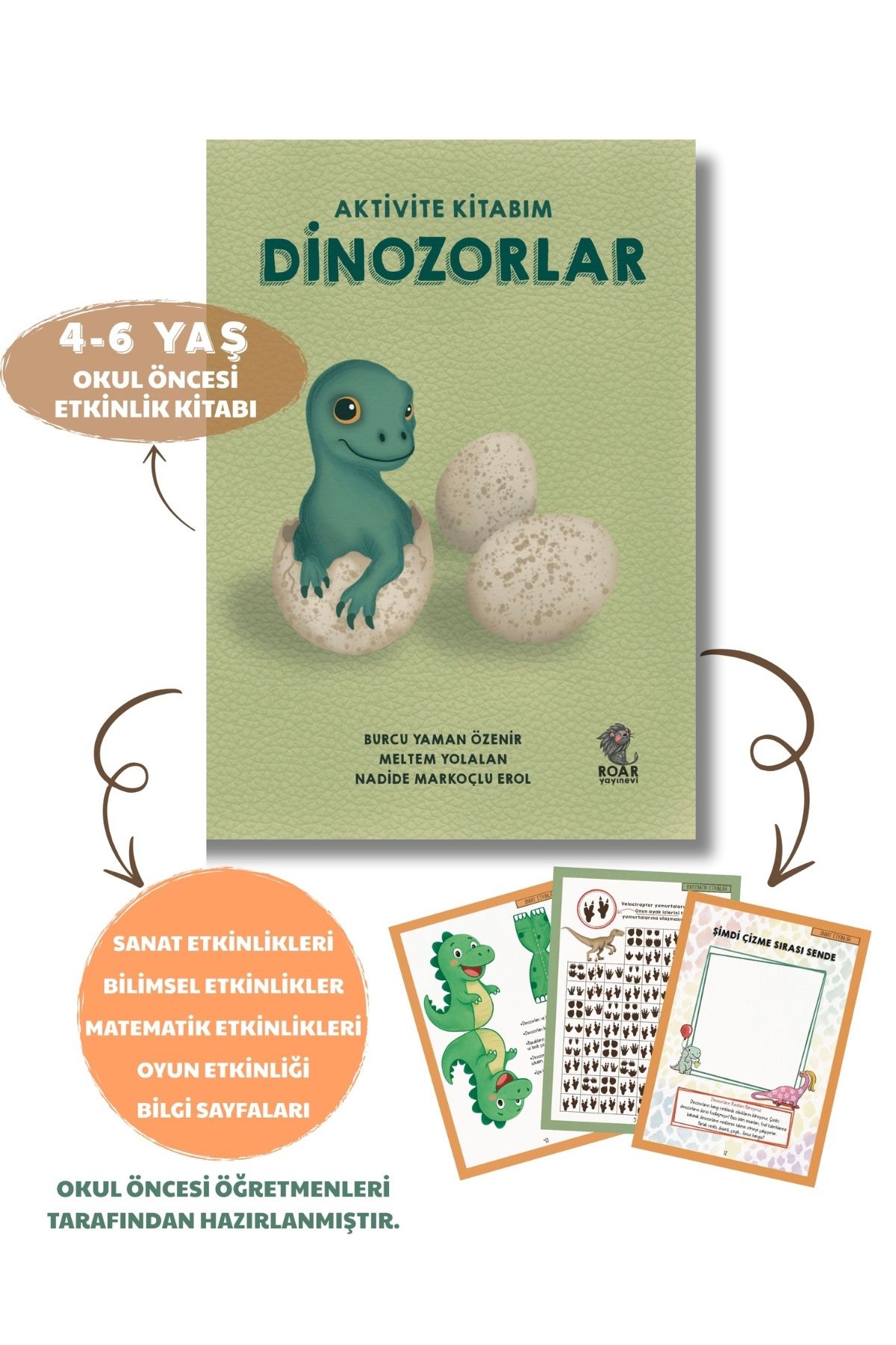 Roar Yayınevi Aktivite Kitabım : Dinozorlar