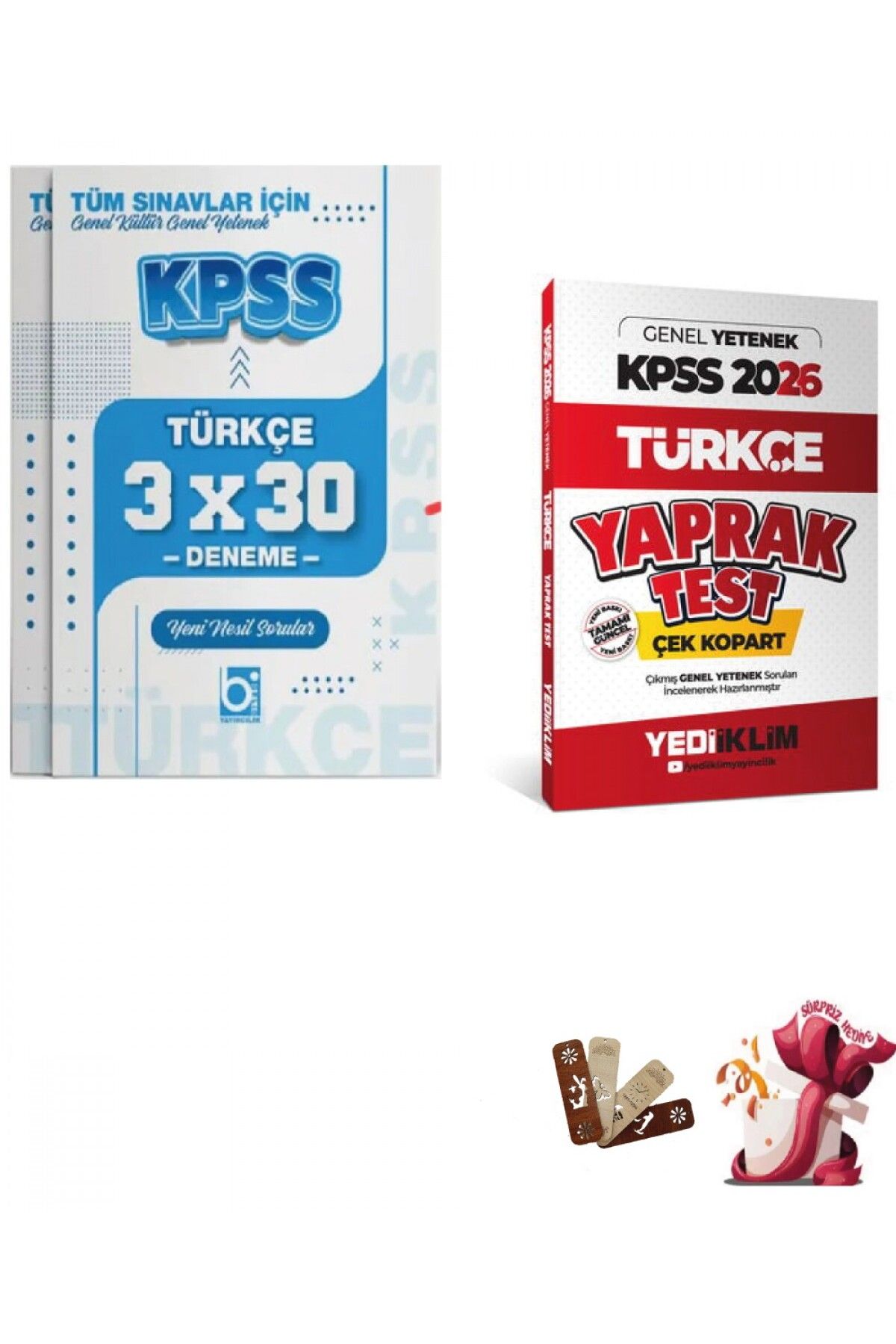 Bi bigelio 2026 KPSS Genel Yetenek Türkçe Çek Kopart Yaprak Test ve Deneme Seti Yediiklim ve Bigelio Yayıncılık