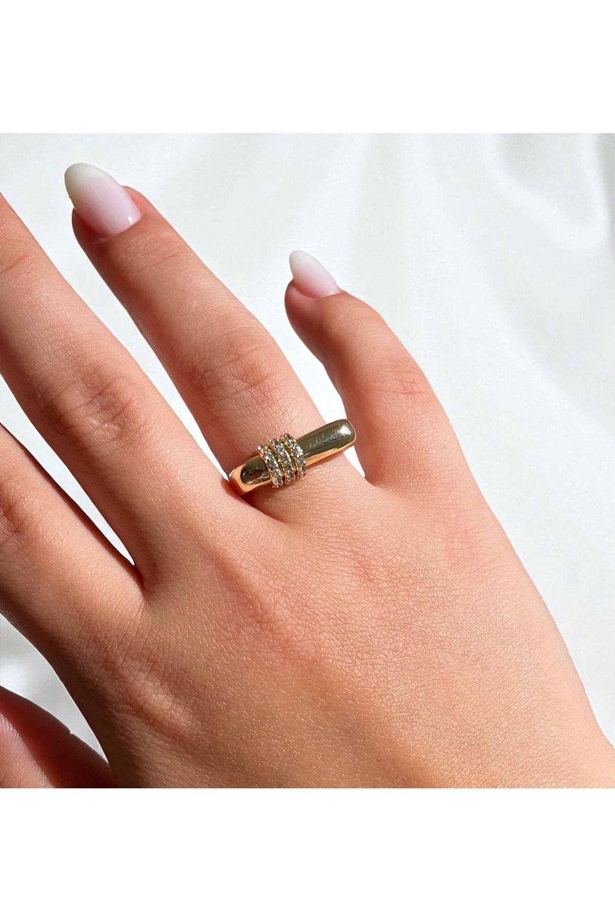 Lilac Jewelry Ayarlanabilir Özel Seri Zirkon Taşlı Yüzük