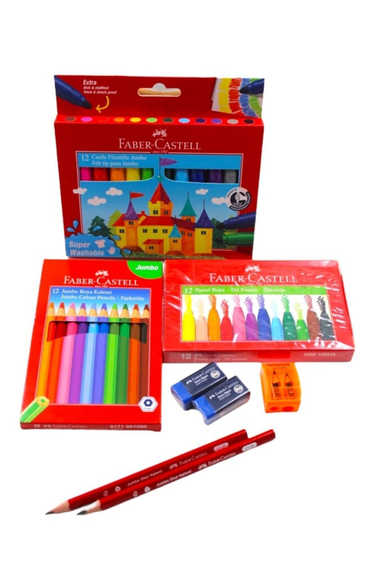 Faber Castell Kırtasiye Ofisi Anaokulu 8 Parça Geniş Boya Seti