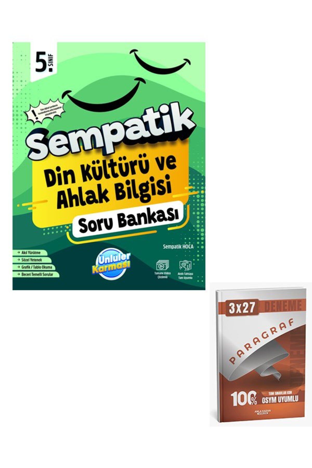 Anla Kazan Yayınları Ünlüller 2026 5 Sınıf Sempatik Din Kültürü ve Ahlak Bilgisi Soru Bankası+Anla Kazan Paragraf