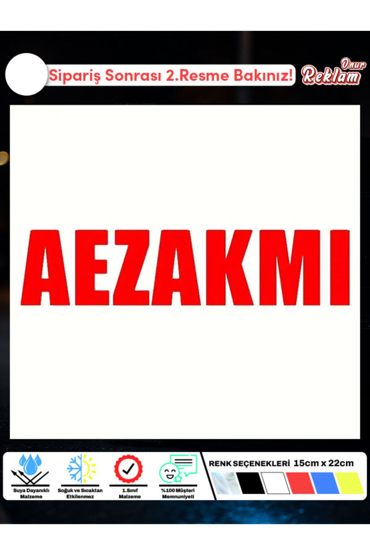 Onur Reklam AEZAKMI Araç Sticker – GTA Temalı Yazı Etiketi