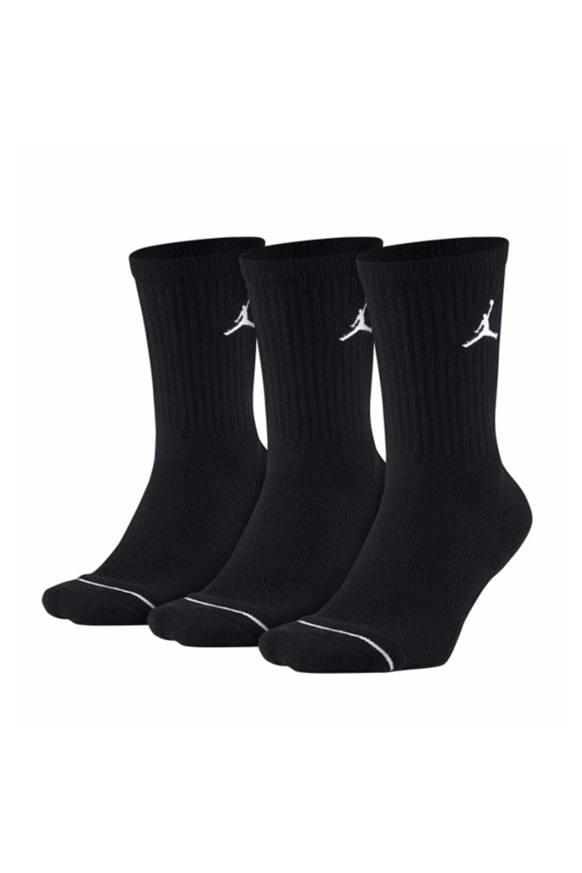 Nike Jumpman Crew Unisex Basketbol 3'lü Çorap Siyah