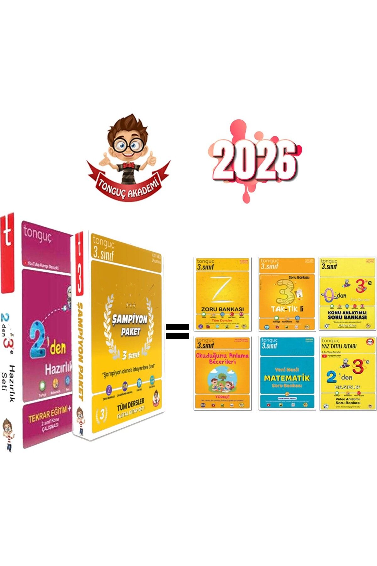 Tonguç Yayınları 2 Den 3 E Hazırlık Seti+ 3. Sınıf Şampiyon Paket