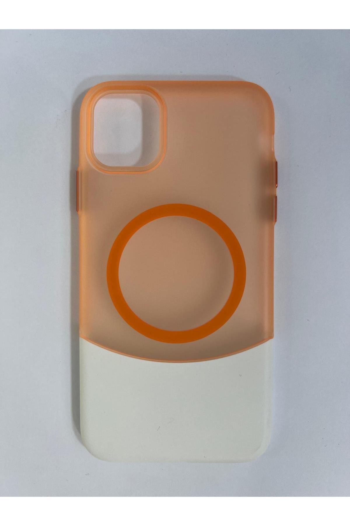 armorix ARMORİX İPHONE 11 TURUNCU BEYAZ JOKO MAGSAFE PC KILIF