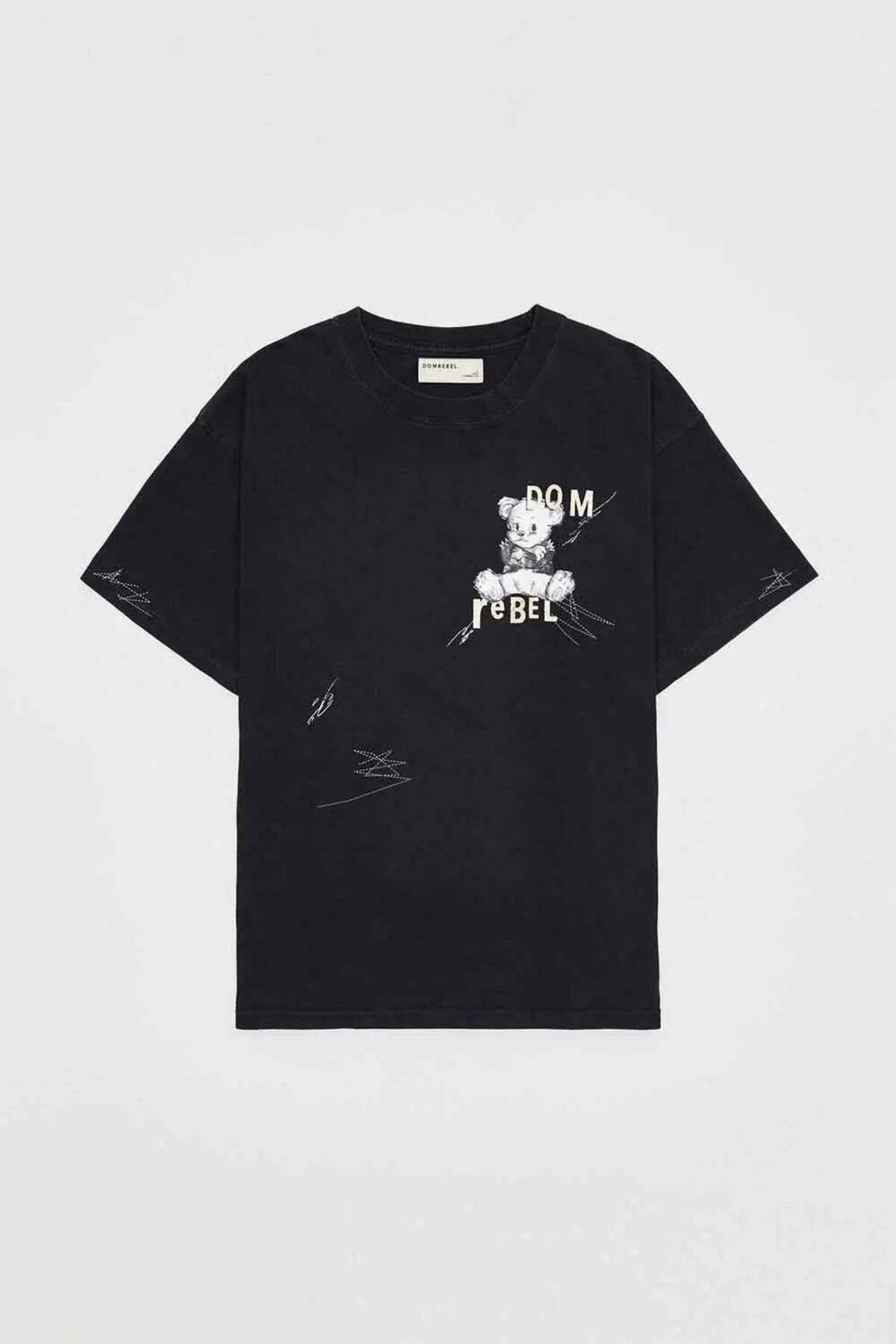 American Rag Cie Gloomy T-Shirt - %100 Pamuk, Kanada Yapımı, Orijinal Sanat Tasarımlı Tişört