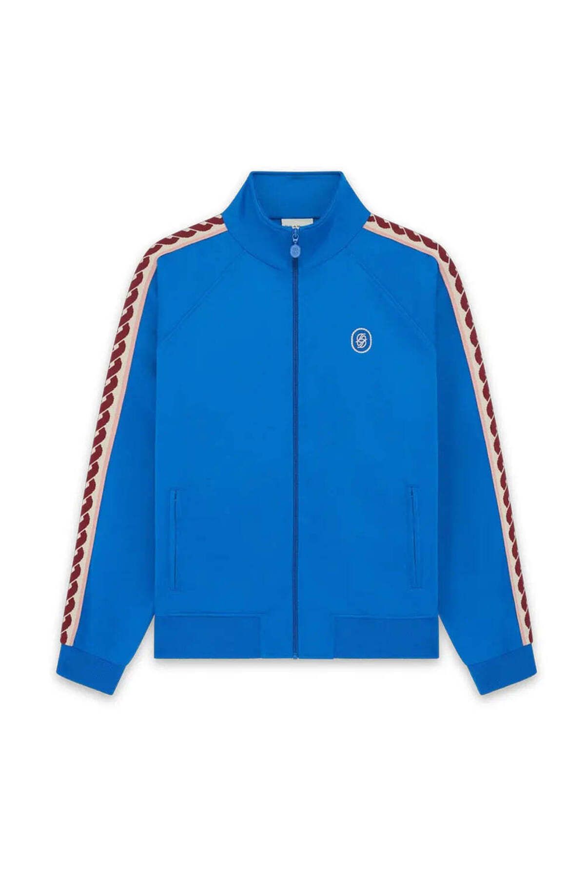 American Rag Cie La Track Jacket Tresse: Mavi Pamuk Karışımı Spor Ceket, Kontrast Detaylar ve Modern Tasarım