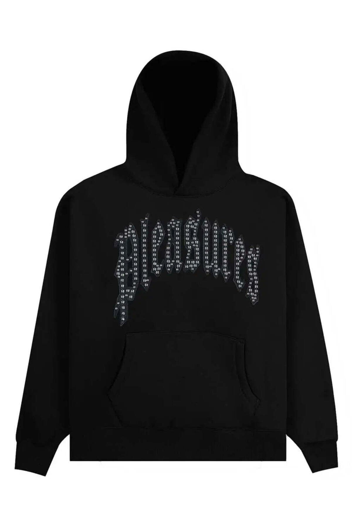 American Rag Cie Siyah Twitch Studded Hoodie - %100 Pamuklu, Regular Fit, Makinede Yıkanabilir