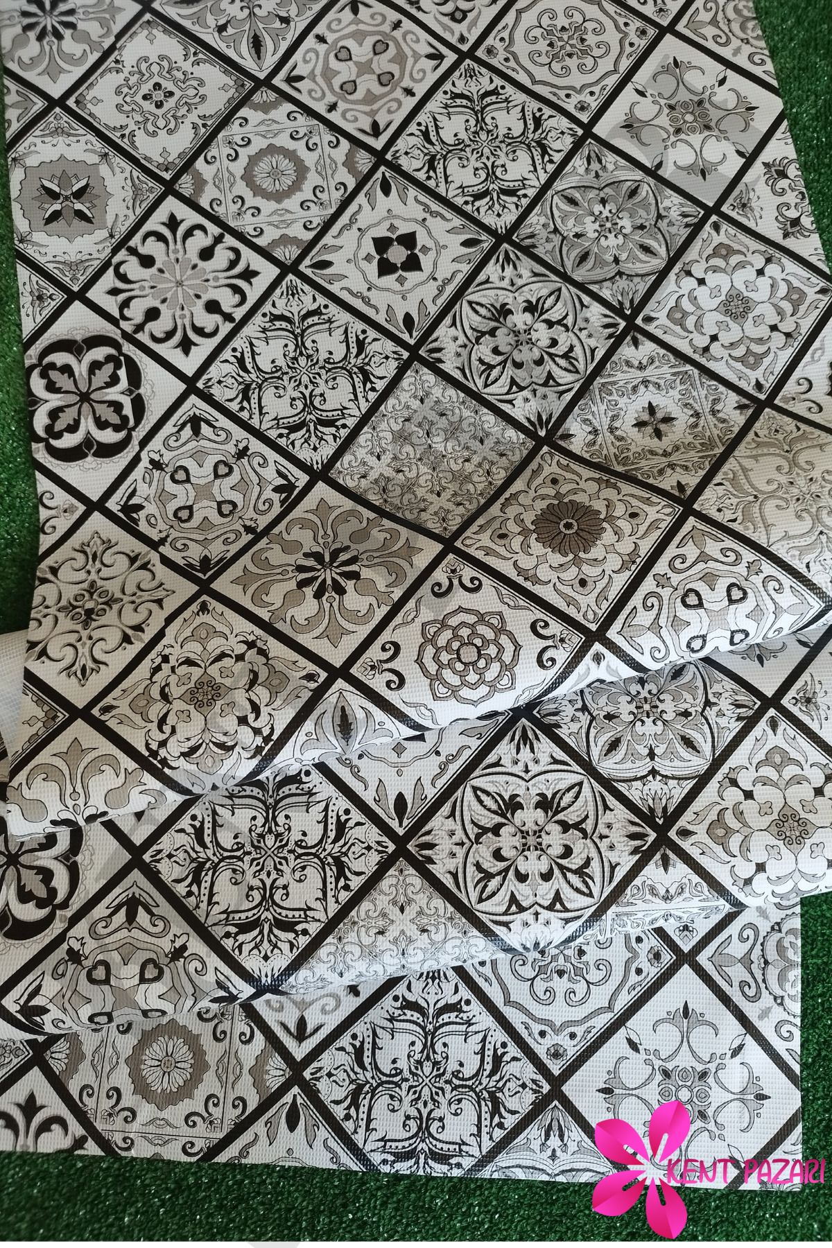 Kent Pazarı Kaydırmaz Raf Örtüsü 50x500 Cm(±10-15CM) Desenli | Dolap Içi, Çekmece, Buzdolabı, Vitrin Kaymaz Örtü