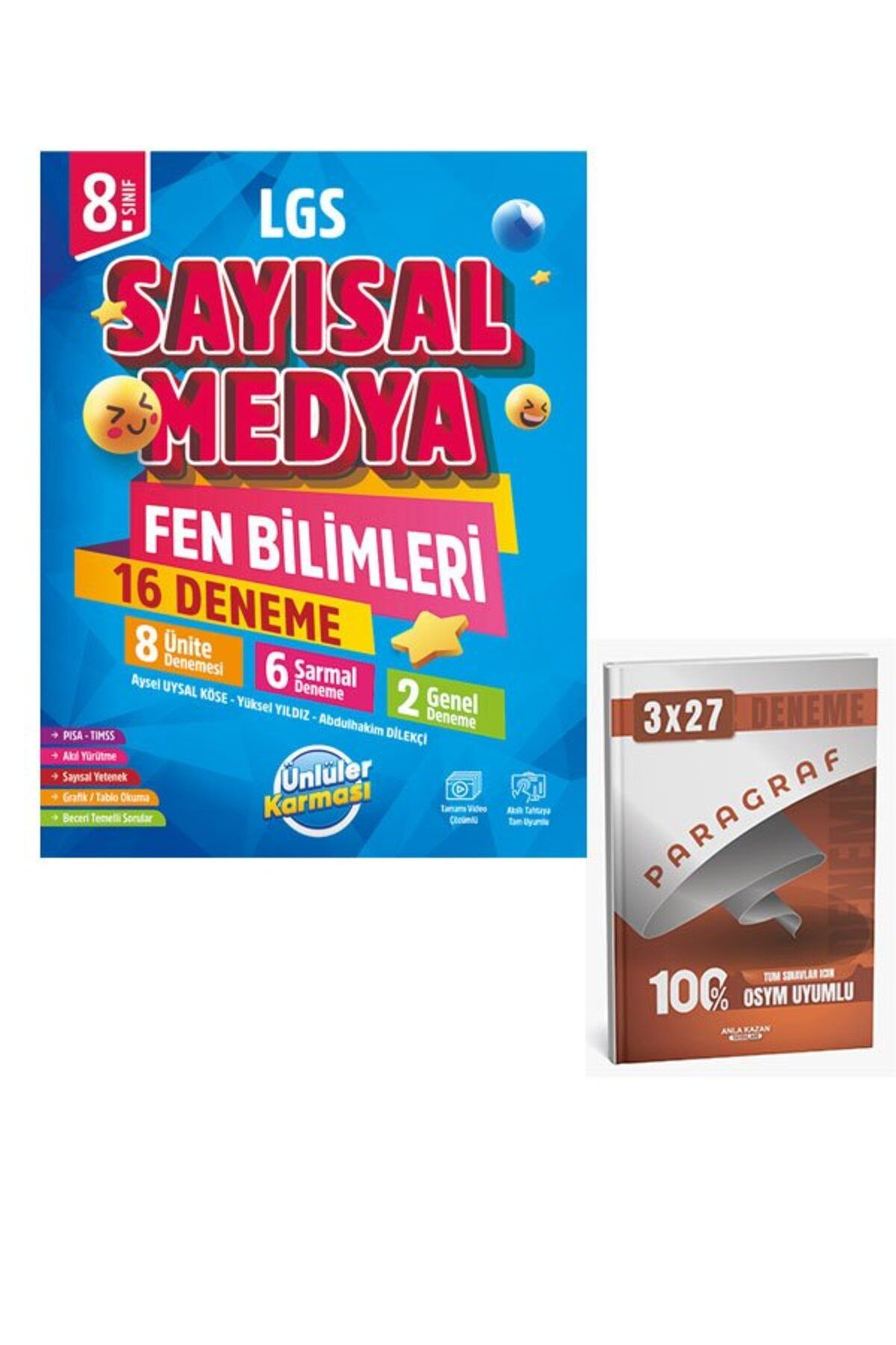 Anla Kazan Yayınları Ünlüller 2026 8. Sınıf Sayısal Medya Fen Bilimleri 16 Deneme+Anla Kazan Paragraf