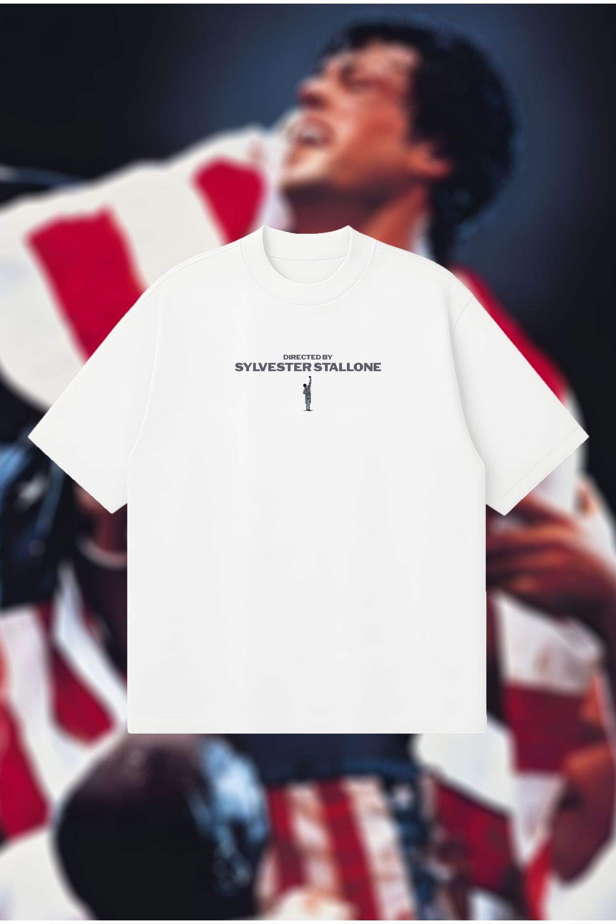 PURE POWER Directed by Slyvester Stallone Boxy Fit Oversize Unisex Tshirt – Baskılı Tişört | Streetwear