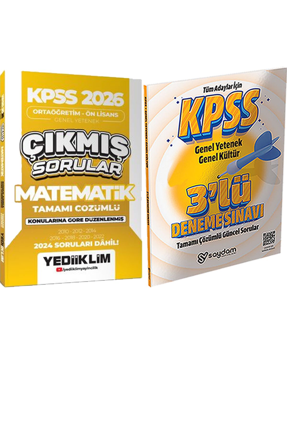 Yediiklim Yayınları KPSS 2026 Ortaöğretim-Önlisans Matematik Konularına Göre Çıkmış Sorular + 3lü Deneme Hediye